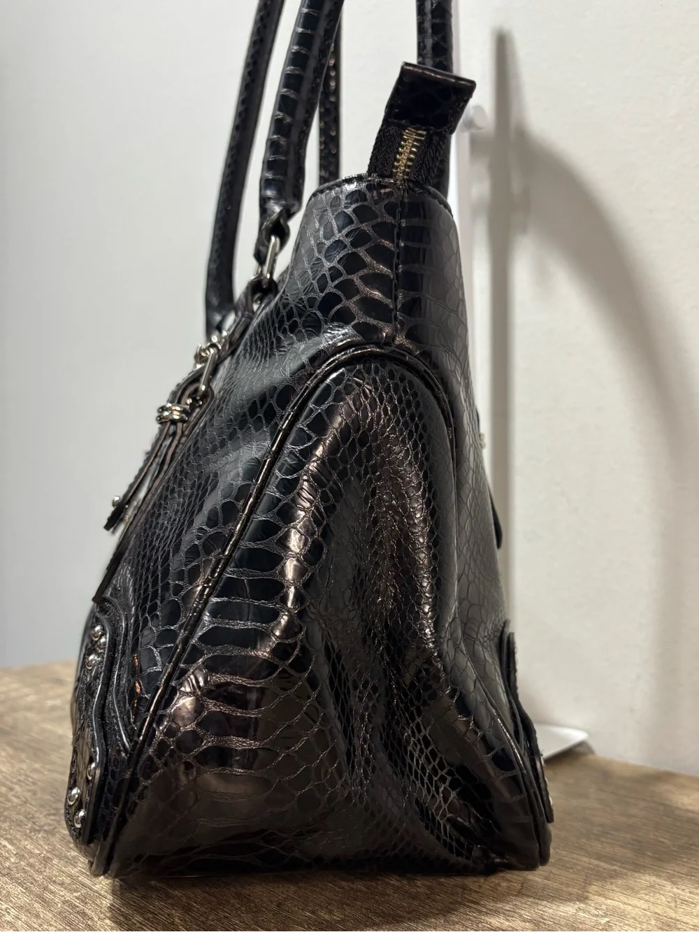 Mark Cross 1845 Collection Snakeskin Handbag